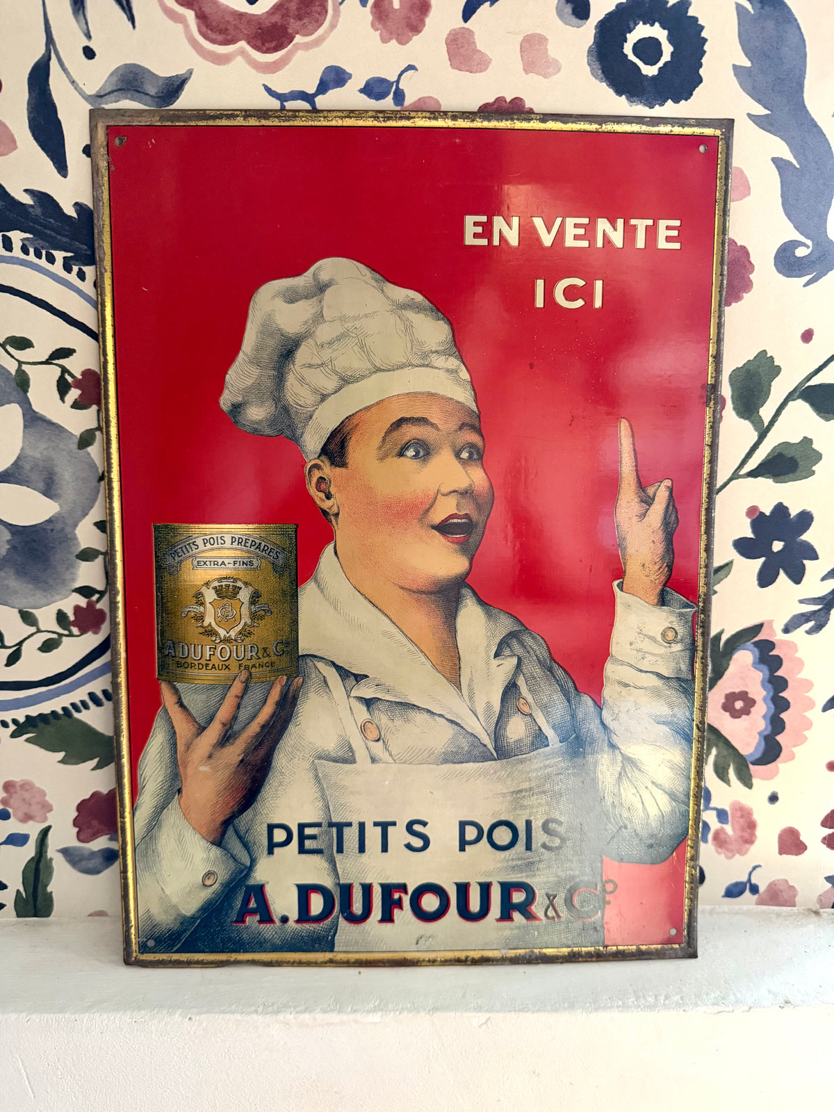Dufour Peas lithographed tin