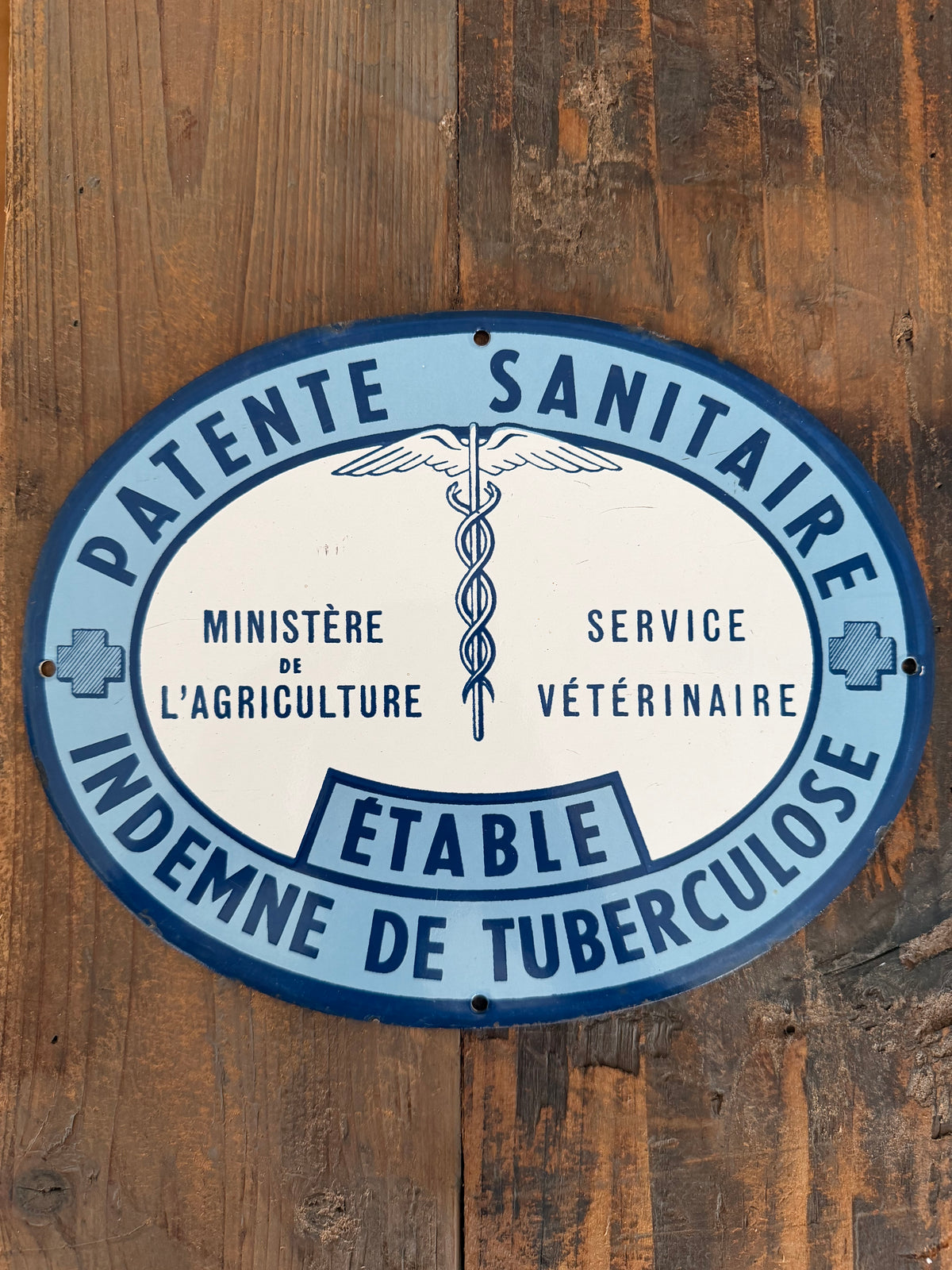 Placa esmaltada Sanitario Establo