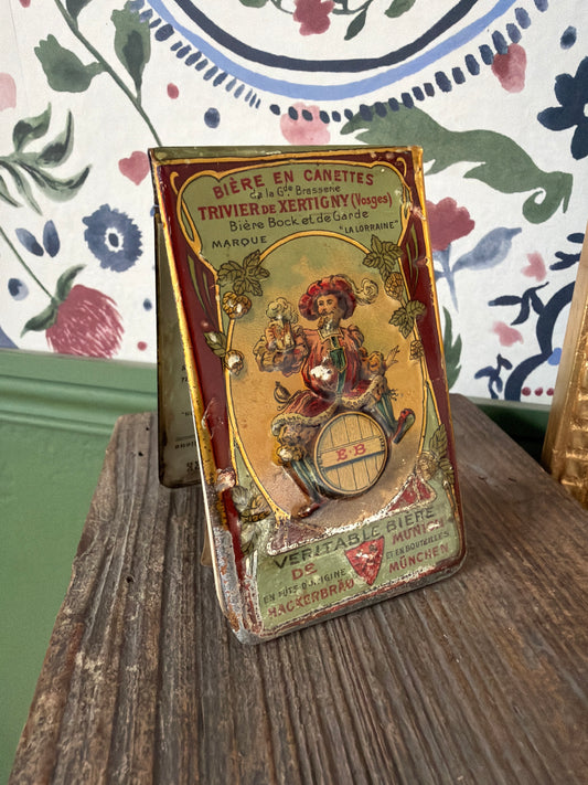 Carnet en tôle lithographiée Bière des Ardennes