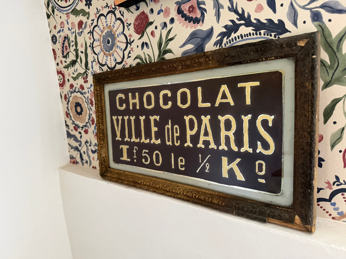 Fijado bajo vidrio Chocolate de París